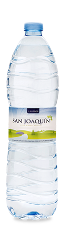 imagen sobre el formato de la botella grande de Aguas de San Joaquín